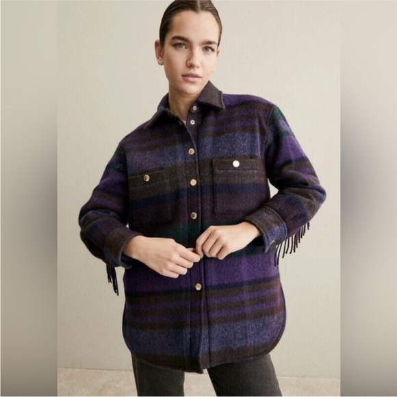 House of Harlow 1960 Oversized Western Fringed Jacket - Picture 2 of 11